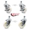 Service Caster 4 Inch Nylon Wheel Swivel 1/2 Inch Threaded Stem Caster Brakes SCC, 2PK SCC-TS20S414-NYS-121315-2-TLB-2 - alternate 1